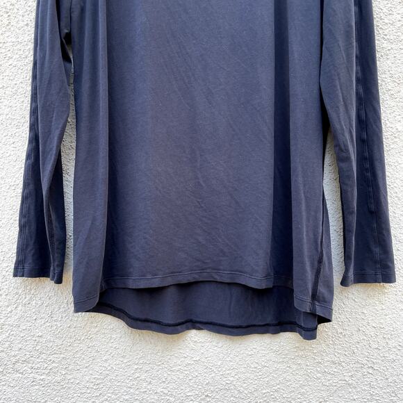 Lululemon Emerald Long Sleeve Tee Charcoal Black Size 12 - Picture 3 of 7